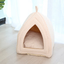 Load image into Gallery viewer, Warm Pet Dog Cat Bed Foldable Cat House Soft Fabric Shape Pet Sleeping House Washable Pet Supplies For Cat Sleep