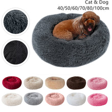 Load image into Gallery viewer, 40-100cm Long Plush Super Soft Pet Cat Bed Kennel Dog Round Cat Winter Warm Sleeping Bag Puppy Cushion Mat Portable Cat Supplies
