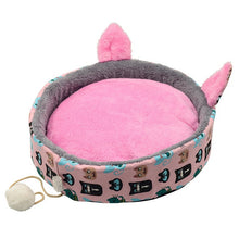 Load image into Gallery viewer, Pet kennel warm thick cat bed  small dog round teddy four seasons universal
