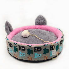Load image into Gallery viewer, Pet kennel warm thick cat bed  small dog round teddy four seasons universal
