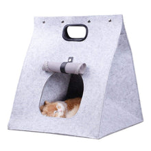 Load image into Gallery viewer, Multi-functional Pet Bed Felt Puppy Cat Washable Collapsible Cat Bed House Warm Nest For Cat Portable Carrier Bag Outdoors
