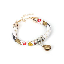 Load image into Gallery viewer, Japanese style Pets Cat Collar Handmade Cotton Soft Puppy Cats Necklace With Bell Kitten Maltese /Chihuahua Small Dogs Collars
