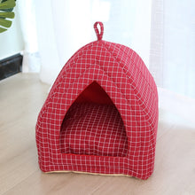 Load image into Gallery viewer, Warm Pet Dog Cat Bed Foldable Cat House Soft Fabric  Shape Pet Sleeping House Washable Pet Supplies For Cat Sleep
