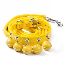 Load image into Gallery viewer, Cat Collar With 5 Bells Collar For Cats Kitten  Small  Dog Puppy Neck Strap Safety  Chihuahua Necklace Optional traction rope
